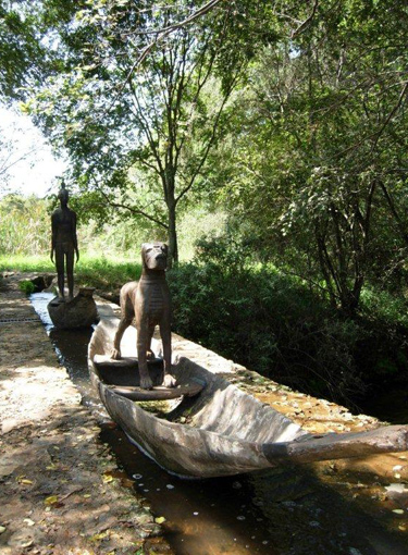 Art@Site www.artatsite.com Deborah Bell Crossing, Man and Boat Johannesburg